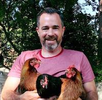 Developer with chicken